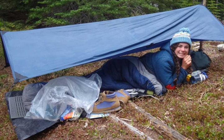 teens reflect while backpacking